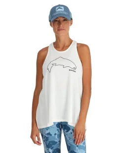 Women's Trout Outline Tank Top