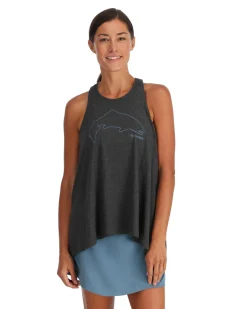 Women's Trout Outline Tank Top